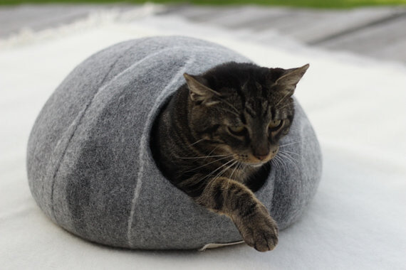 radium Verscheidenheid Expertise Vilten kattenmand grijs - CatDesignStore