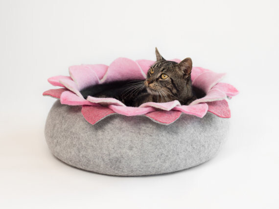 prioriteit Kruipen Beweging Vilten kattenmand Lotus - Roze - CatDesignStore